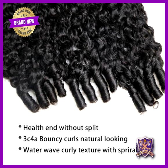3Pcs Water Wave Human Hair Bundles 16-20 Inches Quick Weave main image 4